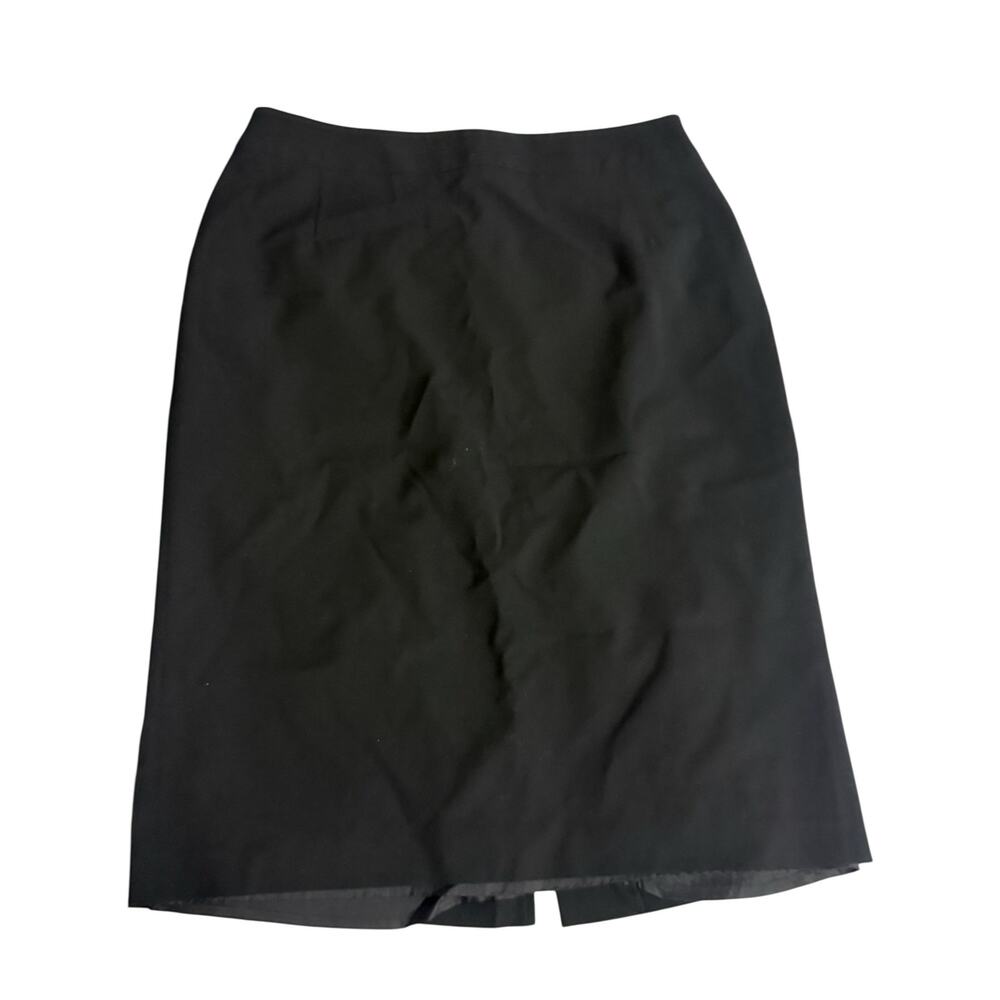 MaxMara Black Wool Blend Pencil Skirt  - 10